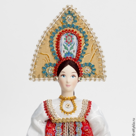 Doll Russian beauty in a kokoshnik 33cm