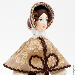Кукла Пушкинская дама в капоре 27 см.
