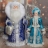 Кукла Снегурочка с варежками в синем 30см