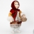 Кукла сувенирная Манечка с лукошком, 28см.