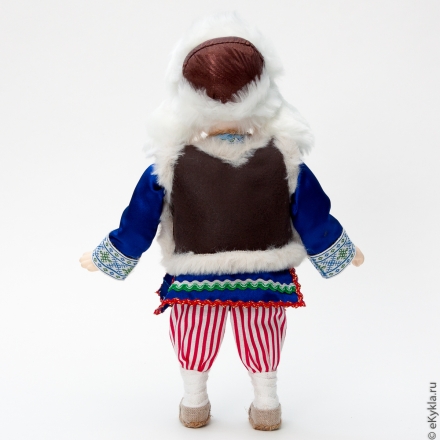 Кукла сувенирная Ванечка с баранками, 28см.