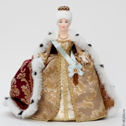 Handmade doll Empress Catherine II 29cm