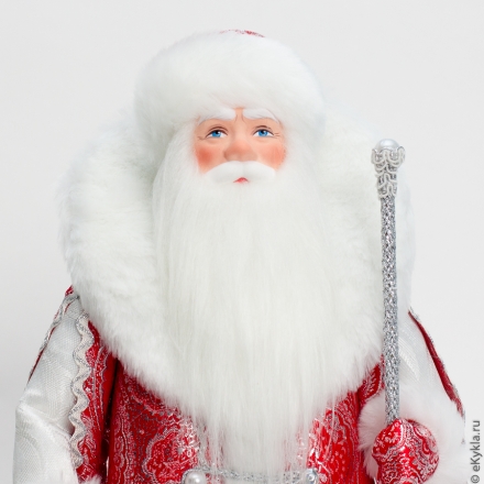 Doll Santa Claus from Veliky Ustyug red /silver 33cm