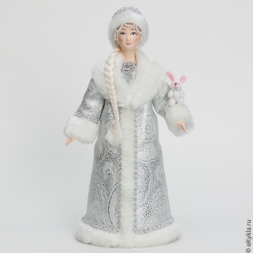 Кукла Снегурочка с зайчиком 30см