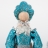 Кукла Снегурочка с варежками в голубом наряде 30см.