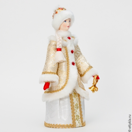 Кукла Снегурочка с колокольчиком 28см