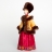Кукла Девица в красном зимнем костюме 30 см