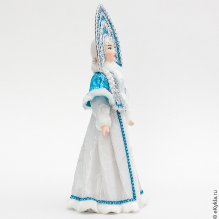 Кукла в зимнем платье бирюза, рост 31см.