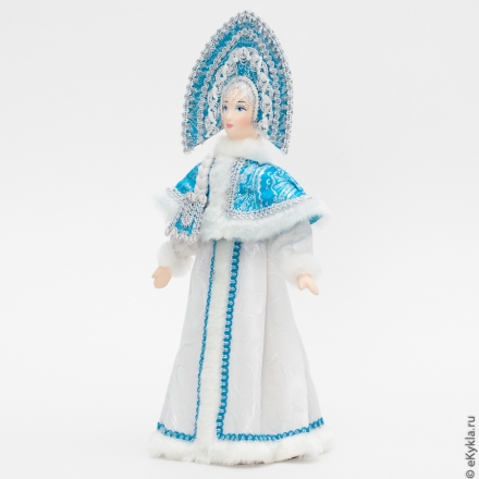 Кукла в зимнем платье бирюза, рост 31см.