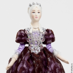Кукла Светская дама в сиреневом платье 27см